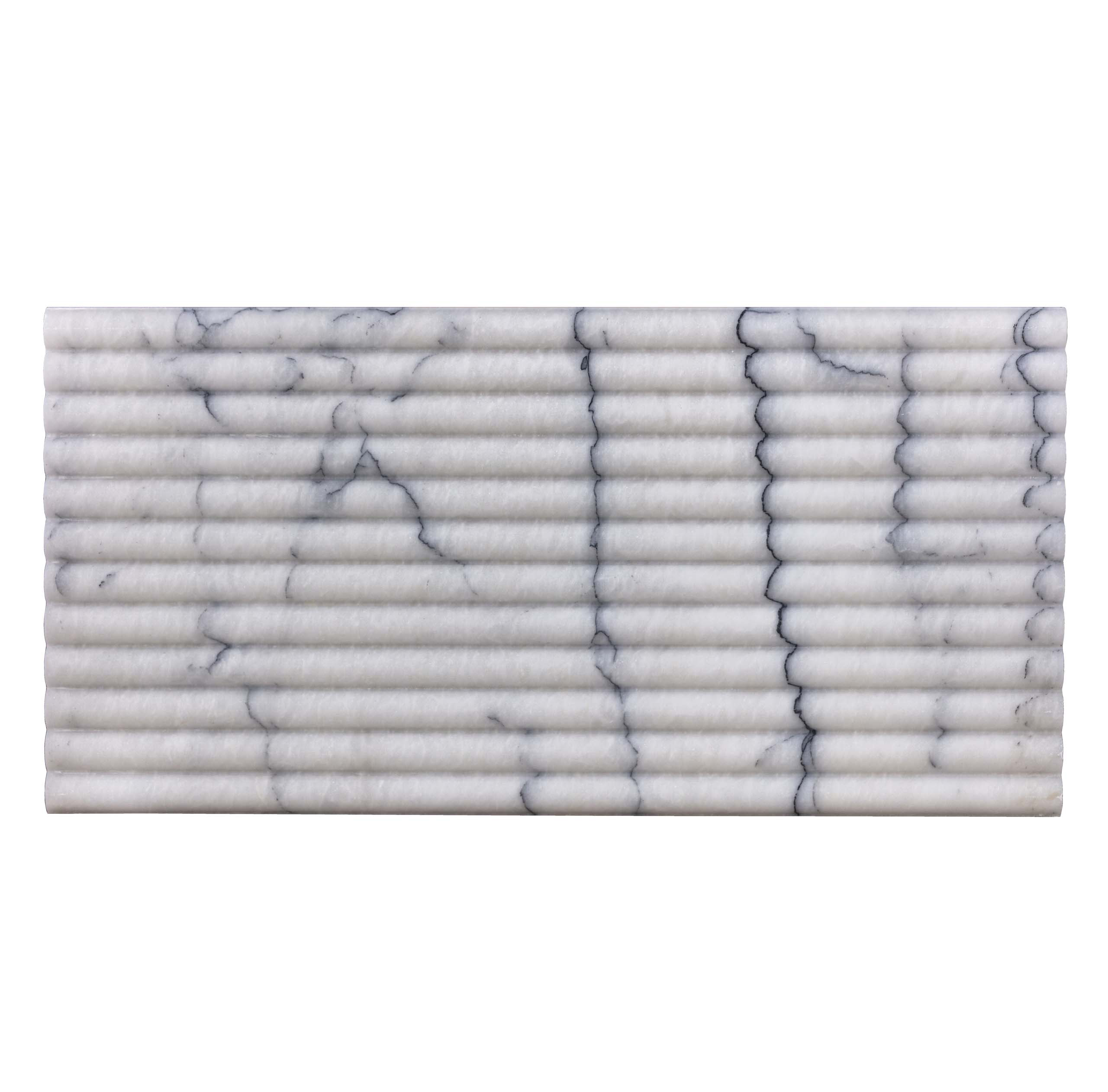 Lilac Fluted Marble Tile