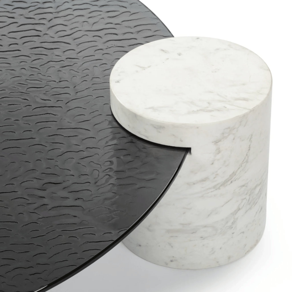 Marble and glass as furniture